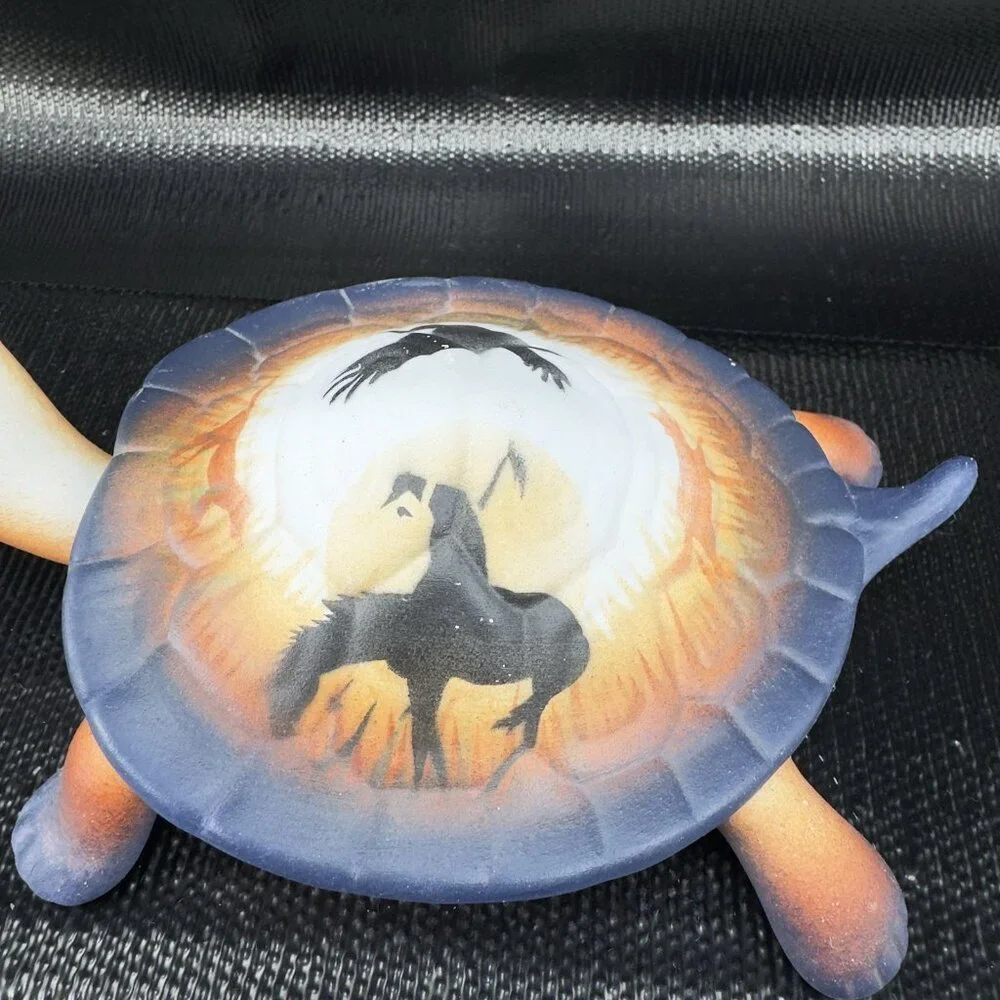 Southwestern Navajo‎ Turtle Jewelry Box Container W Lid Hand Made Artist Signed